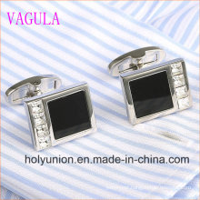VAGULA Designer Men French Shirt Onyx Silver Cufflinks 336
